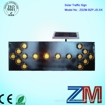 ISO Audited LED Flashing Solar Panel Traffic Road Signal / Road Sign Board